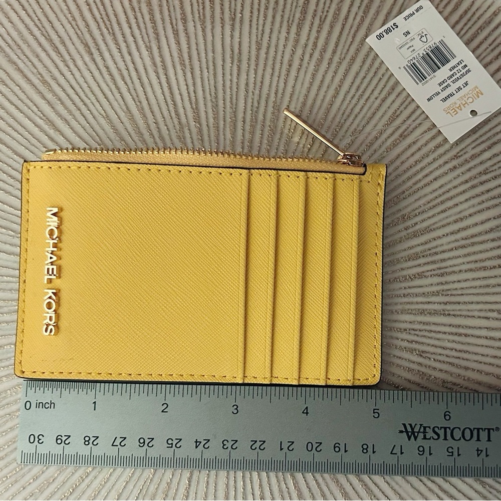 MICHAEL Michael Kors Yellow Card Holder NWT - Picture 4 of 4